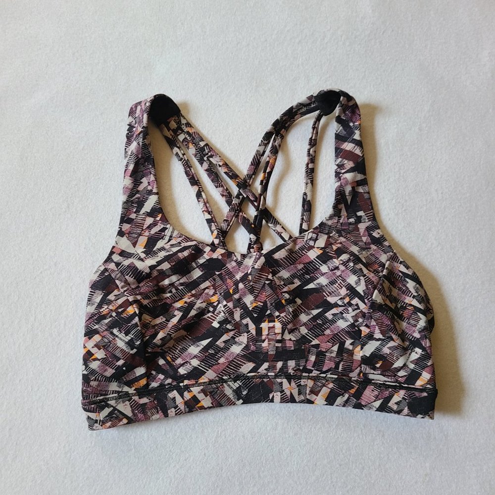 Lululemon Free To Be Serene Sports Bra Light Support Kaleidoscopic Pink Multi - Picture 2 of 8